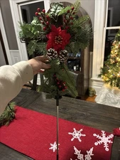 Solar Christmas Cross Stake Lights - Cemetery Grave Decorations