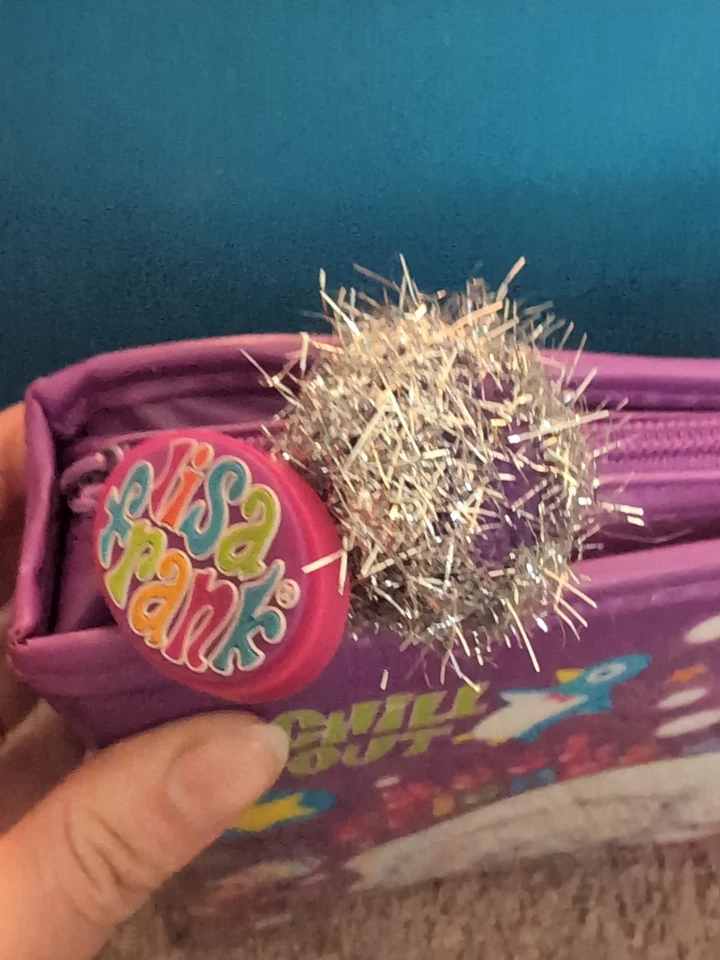 Antigo Lisa Frank Roary Buddy Urso Polar 3 Anéis Zíper Fichário 13" Grande Amigos Roxo - Imagem 4 de 4