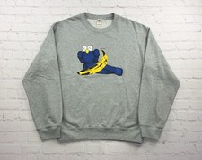 KAWS X Uniqlor Warhol Sweatshirt Mens Med Grey Graphic Print Crew Neck Pullover