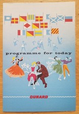 QUEEN ELIZABETH (Cunard) Program of the Day. Dated during a 1960s voyage