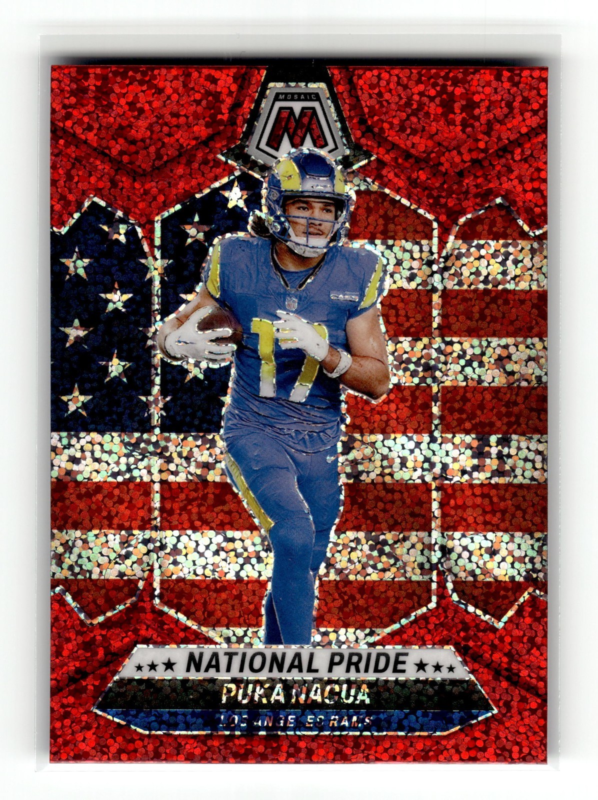 PUKA NACUA 2024 Panini Mosaic RED Sparkle SP National Pride #264 Rams