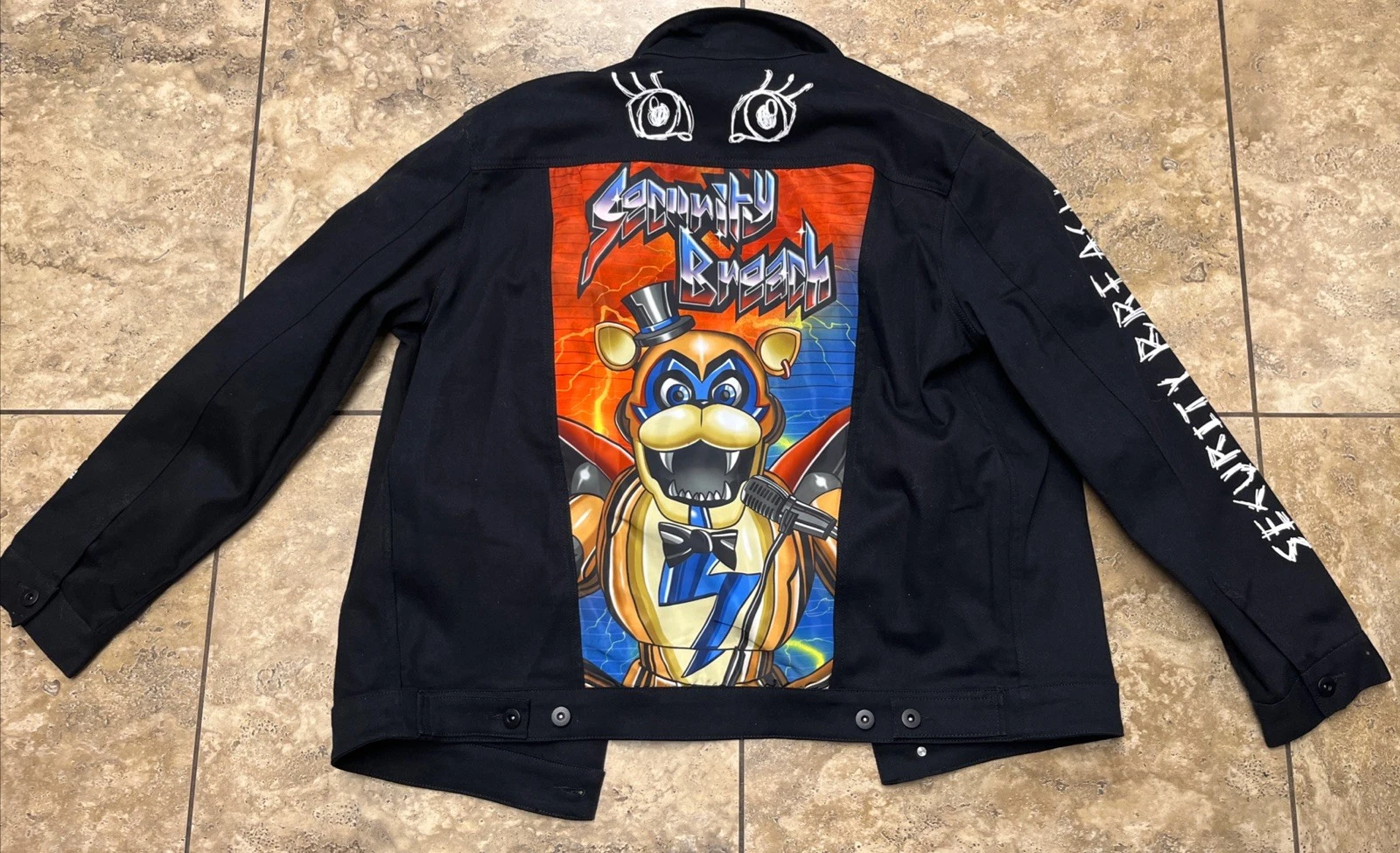 Five Nights at Freddy's Size XL Security Breach Black Denim Jacket - product detail image 3