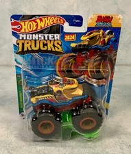 Hot Wheels Monster Trucks Bash Zilla Beast Bashers 1:64 Truck New Mattel