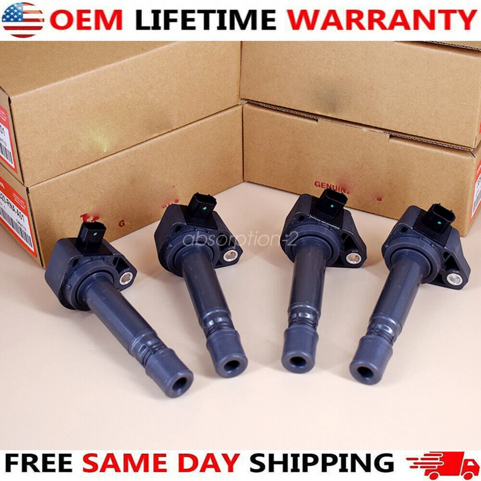 4PCS OEM 30520-RNA-A01 UF582 IGNITION COIL For 2006-2011 CIVIC 1.8L Genuine US Foto 2 de 4