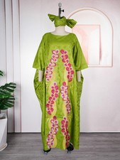 Women African Dashiki Evening Embroidery Abaya Long Dress Moroccan Oversize Gown