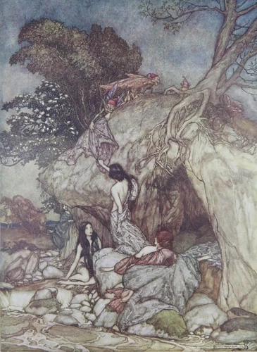 Arthur Rackham Book Of Pictures ~ Illustration Tipped-In Plate ~ 1st Ed 1913 #4
