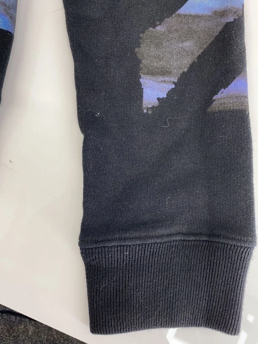 OFF WHITE Felpa con cappuccio zip bianco sporco XS cotone BLK OMBE001R19003012 usata