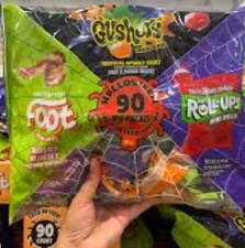 Gushers Halloween Candy 80 Count Fruit By The Foot And Roll Ups 2lb Bag
