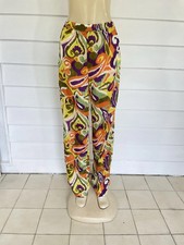 ZARA MULTICOLOR PRINTED STRAIGHT CUT TROUSERS PANTS SIZE M