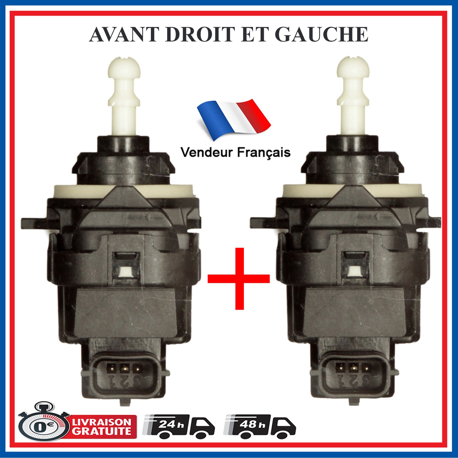 Kit Réglage Phare pour C5 III et 508 Moteur Correcteur Optique Gauche et Droite