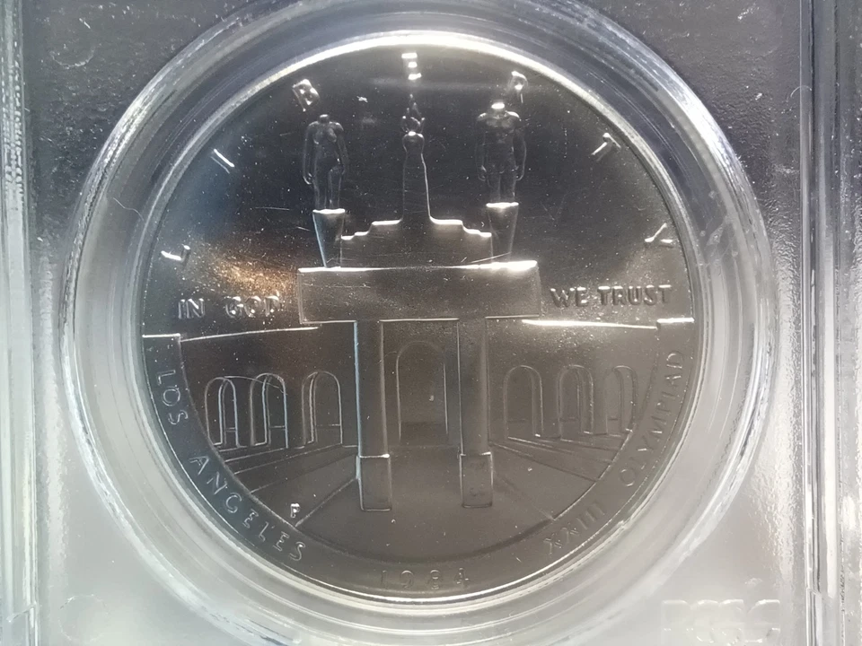 1984-P $1 OLYMPIC COMMEMORATIVE SILVER DOLLAR. PCGS MS69. -SL0169 - Image 3 of 4