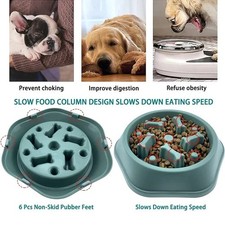 Slow Feeder Dog Bowl Slow Eating Pet Food Bowl Anti Gulp Dog Feeder