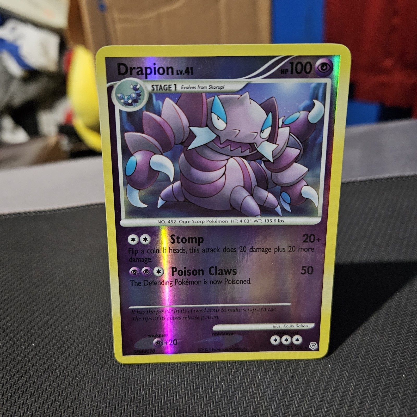 Drapion Pokemon TCG Diamond & Pearl Reverse Holo Rare Card #23/130