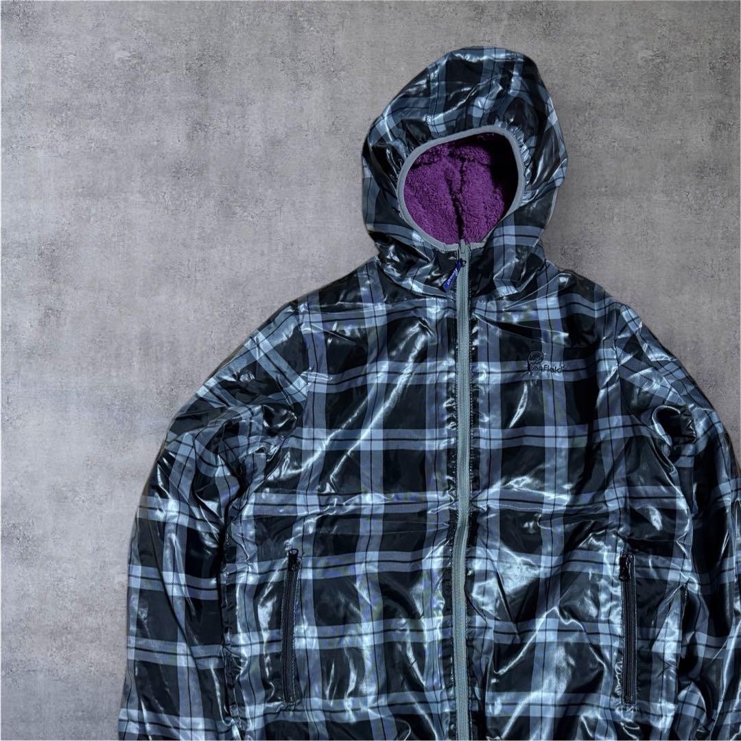 penfield nylon jacket plaid pattern reversible sh… - image 2