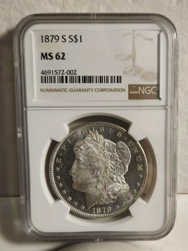 1879 s Morgan silver dollar NGC MS 62