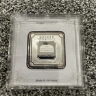 Geiger!  50 Gram Silver Square Bar .999 Fine Silver Sealed In Assay