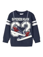Jungen Sweatshirt Name It Nmmadam Spider Nreg, Blueprint, GrößE 104, Baumwolle