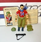 GI Joe Bazooka 1985 v1 *COMPLETE w/File Card, Excellent!* Vintage ARAH Original