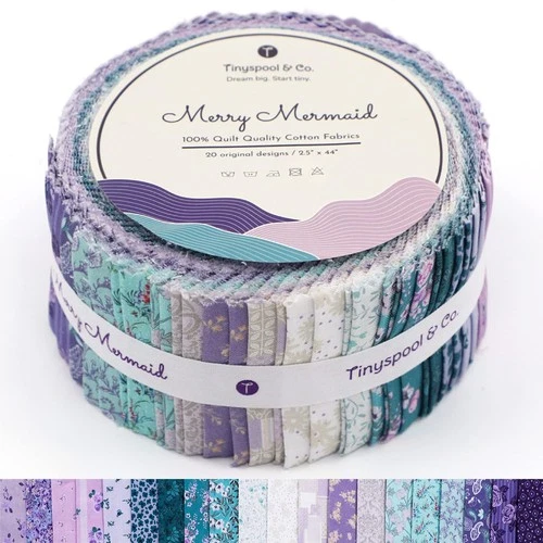 Tinyspool & Co.'s Twirlie Roll 40 Precut Quilting Fabric Strips for Quilting Sup - product listing photo