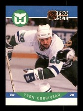 1990 Yvon Corriveau 20 Whalers 100 Pro Set Hockey Sports Trading Card TC