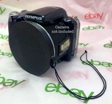 SP-815UZ : PUSH-ON LENS CAP FOR CAMERA OLYMPUS SP-815 UZ +HOLDER, FRONT SLIP-ON