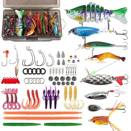 Saltwater Fishing Lures Multipack - 8 Mixed Color Metal Lures With Storage  Box