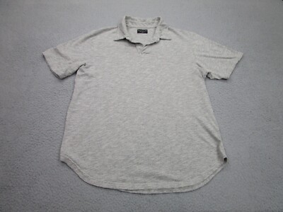 Goodlife Shirt Mens XL Gray Heathered Knit Polo Short Sleeve V-neck USA