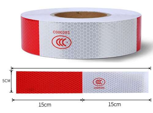 Reflective Tape CONSPICUITY Trailer Safety Warning Sign Auto Truck Red ...