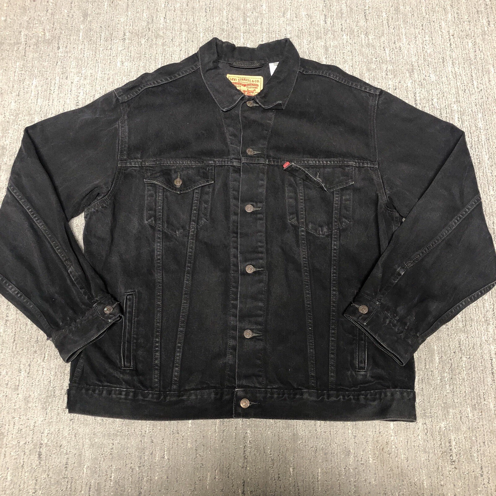 Vintage Levi’s Denim Trucker Jacket Men’s Size 2XL Black Biker Western Y2K
Opens in a new window or