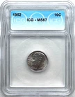 1952 SILVER ROOSEVELT DIME - ICG MS67 - FREE SHIPPING!