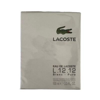 Lacoste L.12.12 Blanc Eau De Toilette Fragrance Cologne Woody Aromatic NEW