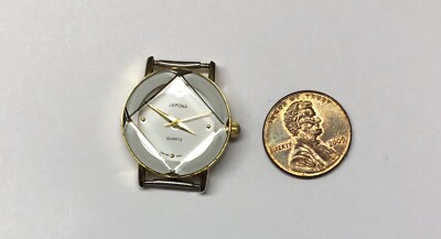 JAPONA QUARTZ women s round wrist watch WORKS but needs new battery & BAND