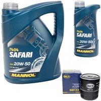 MotoröL Set Mannol 20W-50 6 Liter + ÖLfilter SM 143 FüR Lexus GS Toyota Hiace