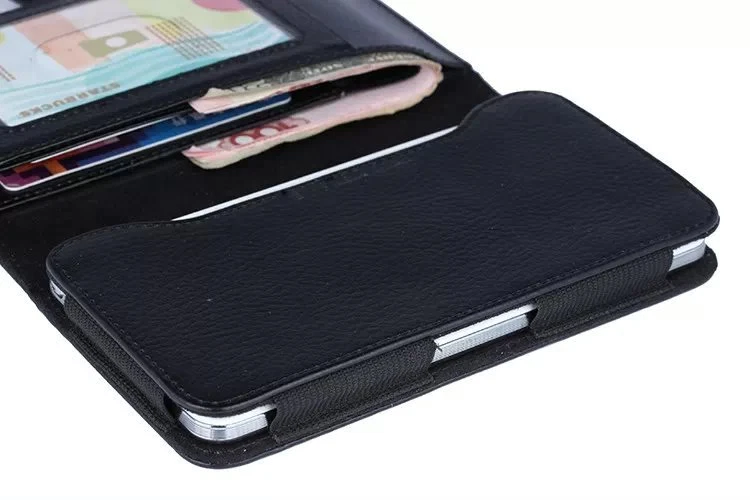 Universal Card Holder Flip Wallet Leather Case Cover For iPhone Samsung HTC Sony - Image 4 of 4