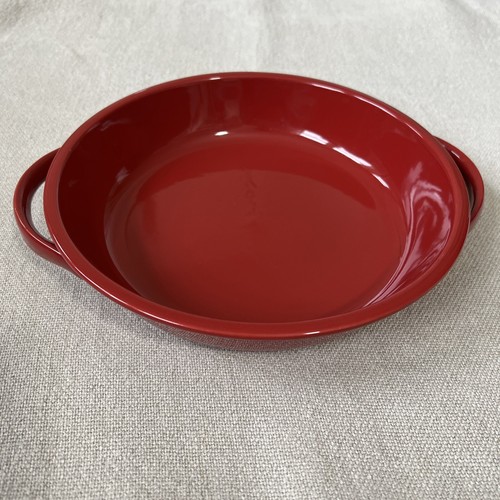Plato de hornear William Sonoma rojo esencial gres panaderos au gratinado con mango - Imagen 6 de 7