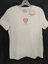 Life is Good Sleep Shirt, Women's Small, Heart, Short Sleeve, New With Tags