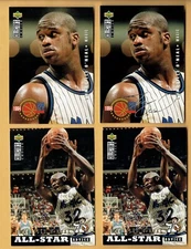 1994-95  Collector's Choice  Shaquille  O'Neal  Reg. & Silver Signature  4 cards