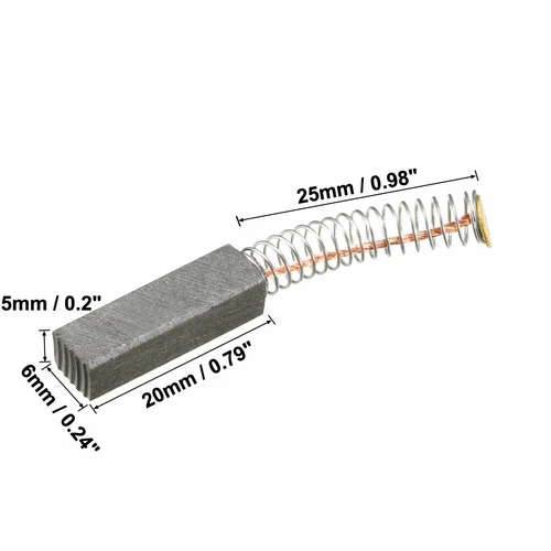 4Pcs Carbon Brushes For Electric Motors 20mm x 6mm x 5mm Replacement Part - Picture 2 of 7
