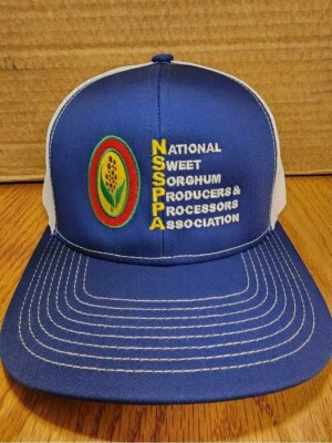 NSSPPA Logo Premium Embroidered  Hat, Blue front, white mesh back
