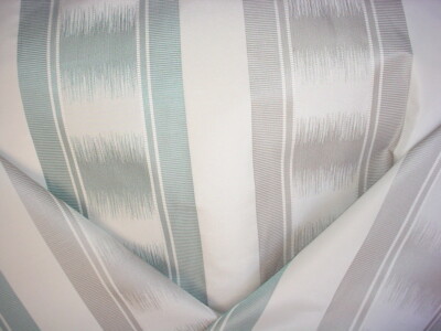 19-7/8 Brunschwig Fils BF10493 Ryecote Stripe Silver Faux Silk Upholstery Fabric
