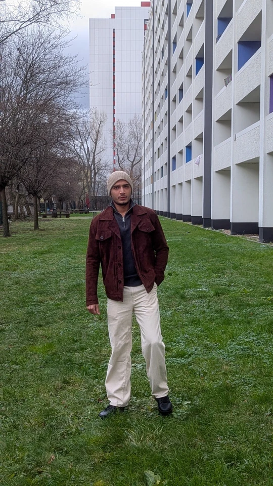 Brown Suede Leather Jacket Men 100% Pure Suede/Trucker Coat Jacket - Image 4 of 4