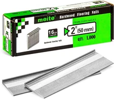 1,000-10,000PCS meite 16 Gauge Hardwood Flooring Nails 1-1/2" to 2"L Cleat Nails