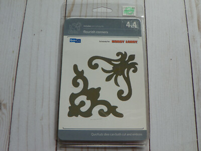 Quickutz Flourish Corners 4x4 Metal Cutting Embossing Die Discont. New C-0162