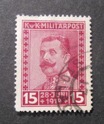AUSTRIA, AUSTRIA BOSNIA 1917 Sarajevo Francesco Ferdinand"15h USED