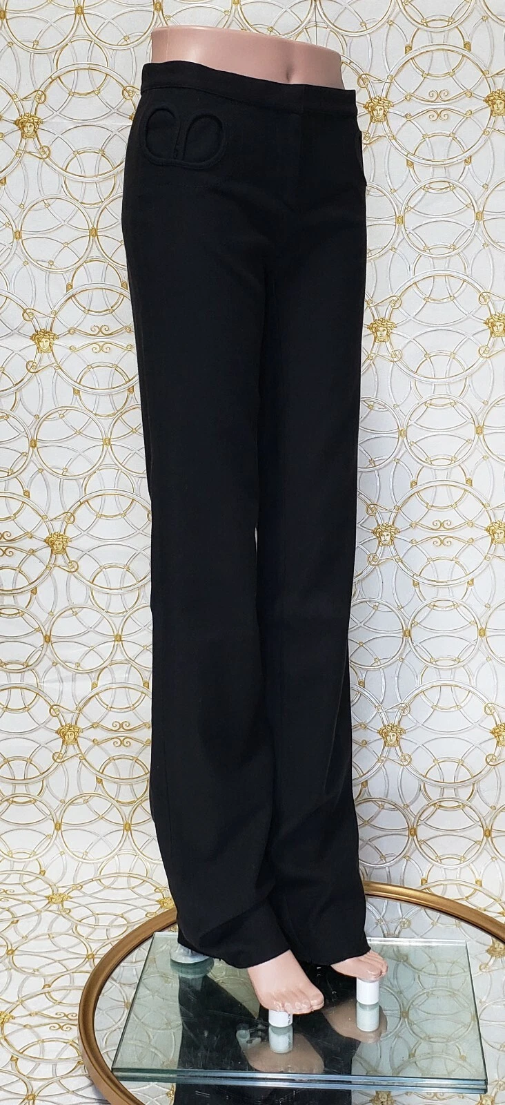 VERSUS VERSACE PANTALONE COTONE CLASSICO NERO taglia 40 4