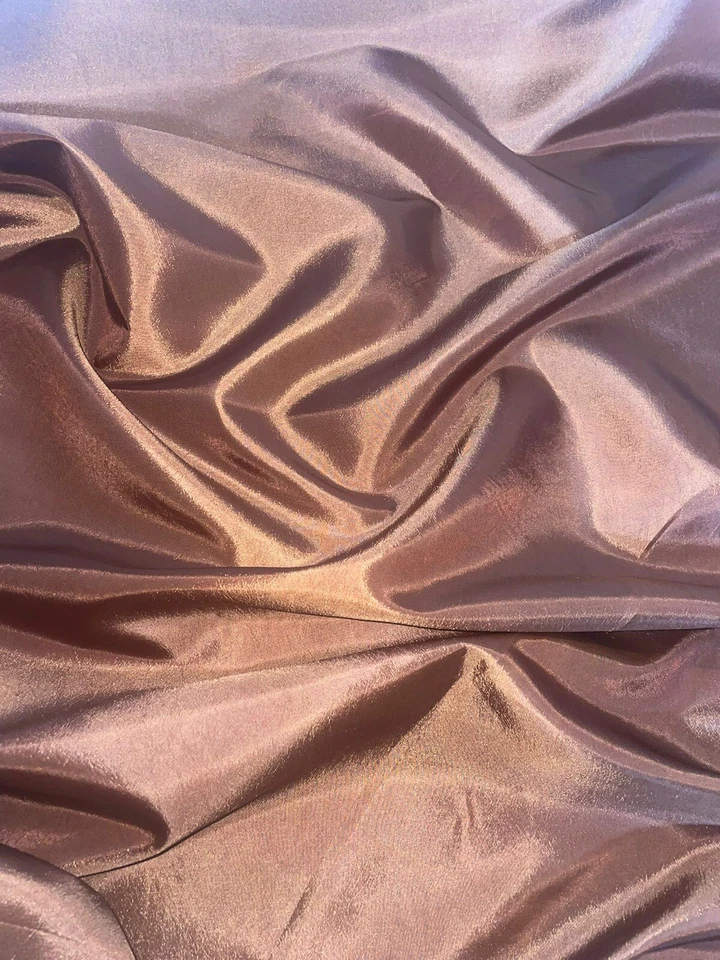 1 METER COPPER PLAIN SMOOTH TAFFETA BRIDAL/CURTAIN FABRIC 58” WIDE - Image 2 of 2