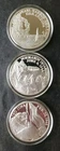 Lot of Three 1oz Silver War Rounds in Capsules