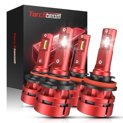 Torchbeam T2 2025 9005 H11 Bulbs Combo,90,000LM 6000K Cool H11+9005, White 