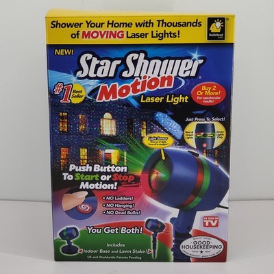 Star Shower Motion Laser Light Projector Red Green Holiday