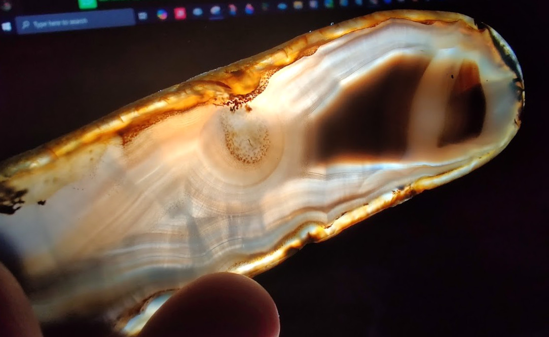Montana Agate Polished Slab: EPIC Parallax Shadow Banding, TOP-SHELF MOVEMENT!